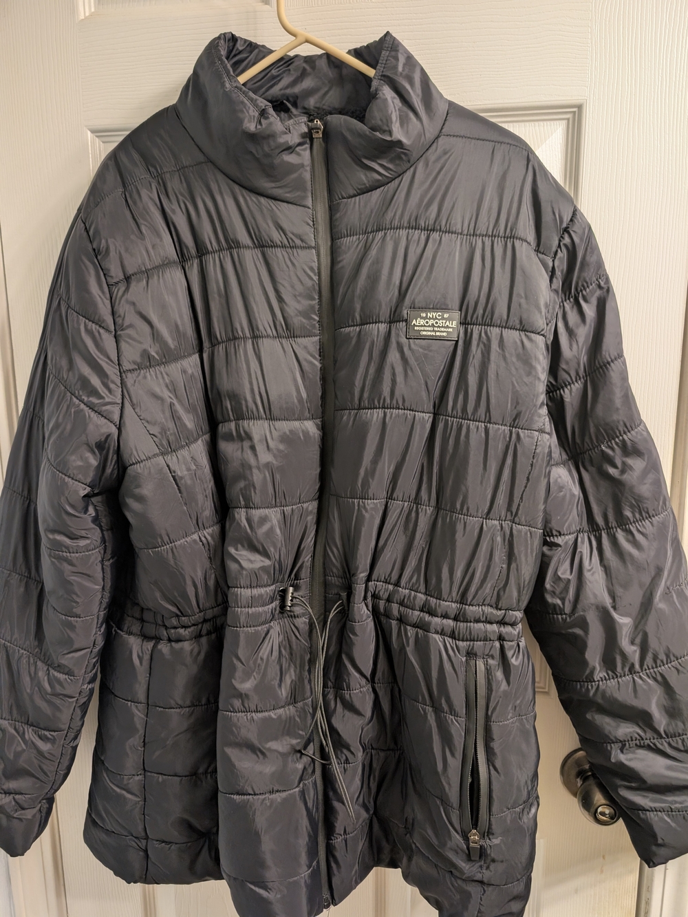 Aeropostale 2xl Quilted Dark Gray Puffer Coat